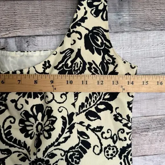 Tommy Bahama Dress Size 4 Sleeveless VTG Lined Silk Cotton Floral Zip Vacation - Picture 8 of 8